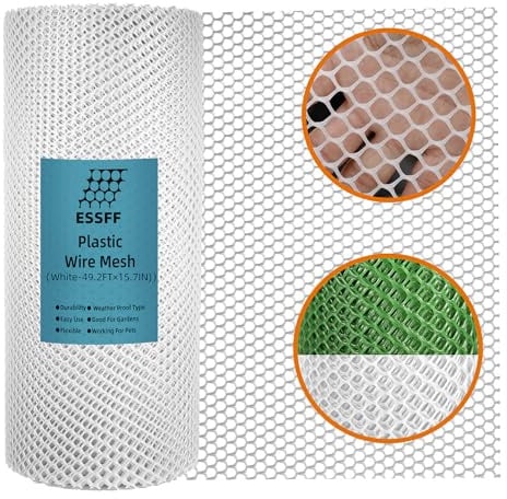 Pet & Garden Schutzgitter – 40 cm x 120 m Rolle – weißes Kunststoffnetz, vielseitig verwendbar, dekorativer Zaun für Geflügel, Hunde, Kaninchen, Huhn und Schlangenbarriere