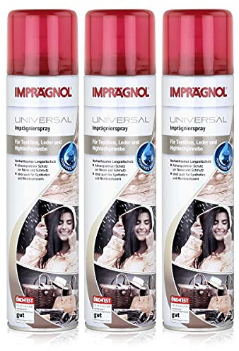 Imprägnol Universal Imprägnierspray 400ml - Wetterschutz für Leder, Textilien & Hightechgewebe, atmungsaktiver Schutz vor Nässe & Schmutz (3er Pack)