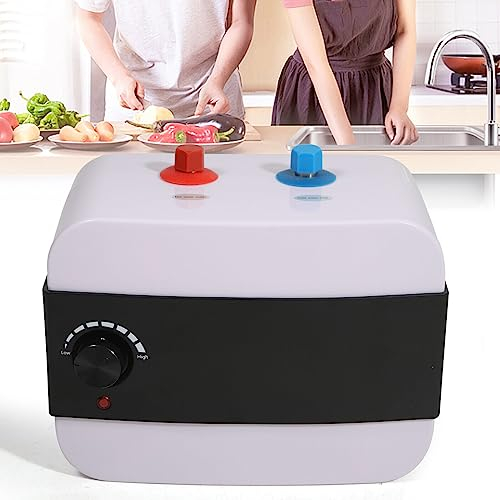 Untertischgerät Warmwasserspeicher 1500W Kleinspeicher 6L Küche Warmwasserspeicher Untertisch Boiler Druckfest Wasserboiler 1,5Kw Weiß