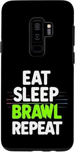 Hülle für Galaxy S9+ Eat Sleep Brawl Repeat Lustiges Videospiel