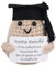 PEUTIER Lustige Gestrickte Positive Kartoffel mit Abschlusskappe, 8,5cm Strickspielzeug mit Deutscher Karte Kreative Inspirierende Häkelpuppe Geschenk für Kinderfreunde Geburtstagsfeier Abschluss