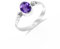 HIMALYA QUARTZ Silber Ringe Damen Mit Stein Natürlicher Edelstein Amethyst Ringe for Herren Boho Statement Schmuck RB-02-AMTST-10.5