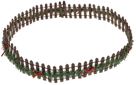 HOOTNEE Miniaturzaun Aus Holz Für Mikro-landschaften Dekorativer Weihnachtsgartenzaun Für Kleine Gärten Und Feengärten Für Kreative Landschaftsgestaltung