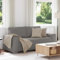 Homgoday Zweisitzer-Sofa Hellgrau 140 cm Cordstoff Loungesofa Polstersofa Doppelsofa Gästesofa Wohnzimmersofa Sofa Couch Sitzmöbel für Wohnzimmer Empfang Büro