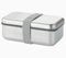 GRFELI Edelstahl Bento Box,Mikrowellengeeignet, Auslaufsicher, Lunchbox mit Unterteilungen, Japanische Brotdose, Metall -Mittagessen -Behälter ，Spülmaschinenfest -800ml (Silver)