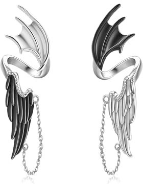 DAYLINLOVE Engel Teufel Ohrringe 925er Sterlingsilber Gothic Dämon Engel Flügel Hängend Ohrringe Gotisch Schmuck Geschenke für Damen Frauen Mädchen