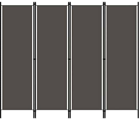 4-TLG. Raumteiler, Snsowed Sichtschutz, Stellwände, Trennwände, Mobile Umkleidekabine, Raumtrenner, Paravent, Anthrazit 200x180 cm