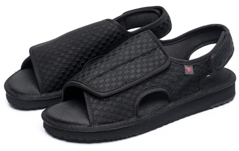 Genérico Zapatos para Diabeticos Pies Hinchados Hombre Verano Sandalias, Zapatillas Para DiabéTicos de Verano para Salir Hombre (Negro, Adulto, 42, Números, Sistema tallas calzado EU, Ancho)