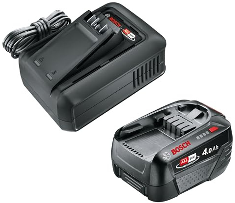 Gardena Starter-Kit P4A QC AL18V-44+1x4.0Ah Akkus & Ladegeräte: Teil des Power for All Akku-Sortiments, Konstante Leistung, Schnelles Laden, Ladezustandsanzeige, Lang anhaltende Laufzeit (14915-20)