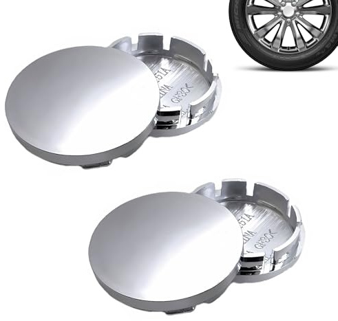 ARYIMYDP 4 Stück Radnabenkappen Universal, Nabendeckel 56mm, Ø56/53mm Radnabenabdeckung, Auto Radnabendeckel, Zubehör für BMW Mercedes VW, Auto-Modifikation Zubehör, Silber, Ideal für Mercedes und VW