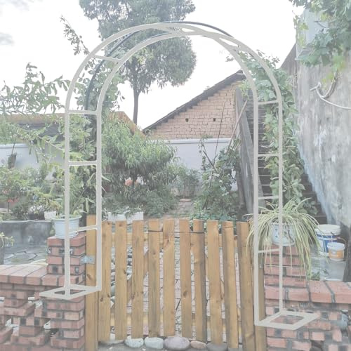 Großer Metall-Gartenlaube für Kletterpflanzen, 1,8 m bis 3,0 m, 19 mm, Eisenrohr, perfekt für Hochzeiten, Rosentorbogen, Hinterhof, Terrasse, Hof-Eingänge.