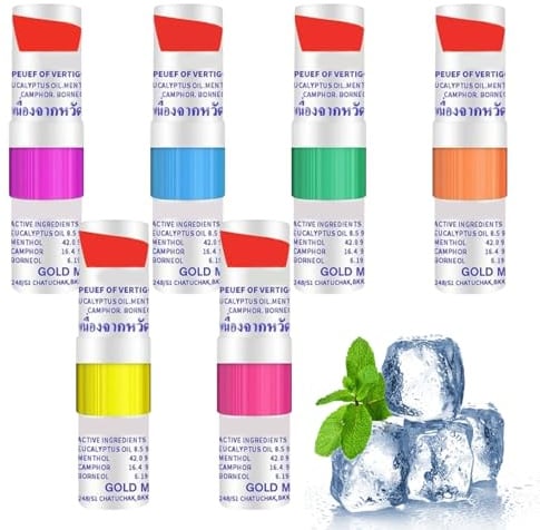 6 Pcs Inhalierstift für Die Nase Nasal Stick Nasen Inhalator Stift Nasenstift mit Menthol Riechstifte Inhalationsstift Nase Inhaler Stick Naseninhalator Stift Nasenstick Ruhige Atmung Erfrischt Wach