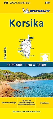 Michelin Korsika: Straßen- und Tourismuskarte 1:150.000 (MICHELIN Localkarten)