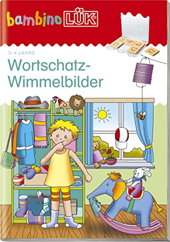 bambinoLÜK: 3/4 Jahre Wortschatz-Wimmelbilder: Wortschatz-Wimmelbilder: Einkaufen, Essen, Kleidung (bambinoLÜK-Übungshefte: Kindergarten)