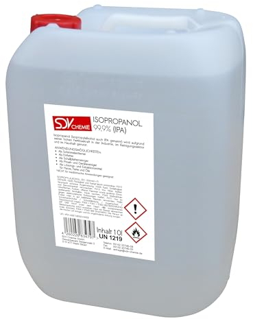 SDV Chemie Isopropanol Isopropylalkohol IPA 2-Propanol 99,9% 1x 10 Liter 10L Cleaner