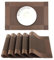 CHAOCHI Platzset Abwischbar Tischset Abwaschbar 6er Set PVC Abgrifffeste Hitzebeständig rutschfest Platzdeckchen für Küche,Zuhause,Restaurant,Speisetisch,45cmx30cm(Braun)