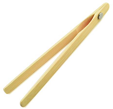Norpro NP1982 8 Bamboo 8 Toaster Tongs with Magnet