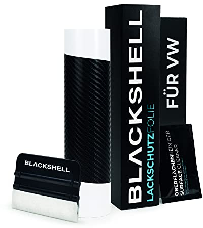 Blackshell® Ladekantenschutz Folie passend für VW Tiguan | Typ AD1 | Bj. 2016-2024 Carbon Glanz - passgenauer Stoßstangenschutz inkl. Set für Folierung