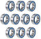 sourcing map 10 Stück Kugellager Rillenkugellager MR106-2RS 6mm Innendurchm 10mm Außendurchm 3mm Bohrung Doppelt Abgedichtet Chromstahl Blau Z2 für Skateboard 3D Drucker Roller Inline Skates