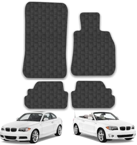 Fits BMW 1 Series (2007-2014) Car mats Compatible Accessories Rubber 3mm