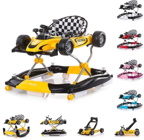 Chipolino Lauflernwagen 4 in 1 Racer, verstellbar, Wippe, Activitycenter, Farbe:gelb