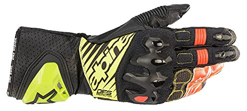 Alpinestars Motorradhandschuhe lang Motorrad Handschuh GP Tech V2 Handschuh lang gelb L, Herren, Sportler, Ganzjährig, Leder