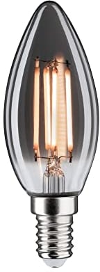 Paulmann 28862 LED Lampe 1879 Röhre Goldlicht 140lm 4 Watt dimmbar Rauchglas Vintage 1800 K E14 Leuchtmittel