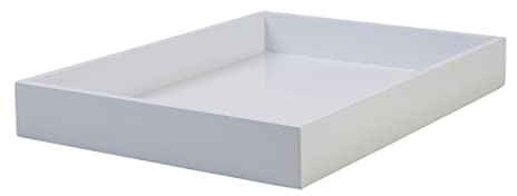 Gift Company Tablett Spa M, rechteckig, Serviertablett, Dekotablett, MDF, Weiß, 40 x 29 cm, 77867