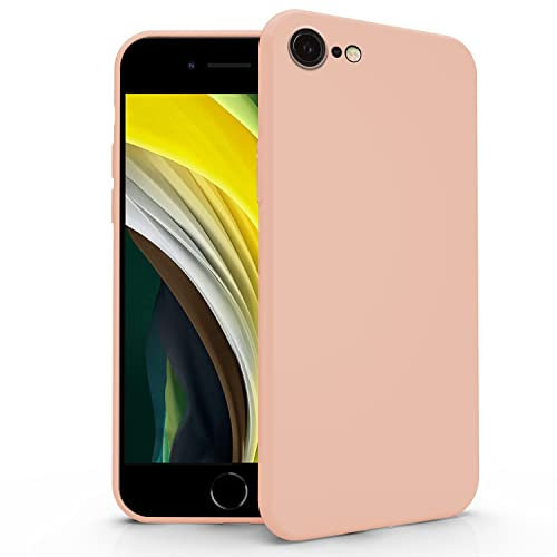 N NEWTOP Cover Compatibile per Apple iPhone 7/8/SE 2020, Custodia TPU SOFT Gel Silicone Ultra Slim Sottile Flessibile Case Posteriore Protettiva (Rosa)