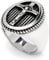 Schmuck-Checker Ring mit Kreuz & Jesus silber aus massivem Edelstahl 316L Christliches Herren Geschenk Männer Schmuck (61 (19,4 mm Ø))