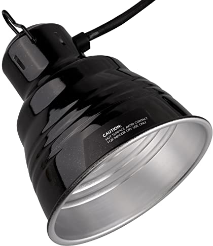 AIICIOO Reptil 5,5 Aluminium-Reflektor-Kuppelschirm Keramikfassung E27 mit Kabel Lampenkopf Eingebauter Hitzebeständiger Für Bartagame Eidechse Schildkröte Lichter