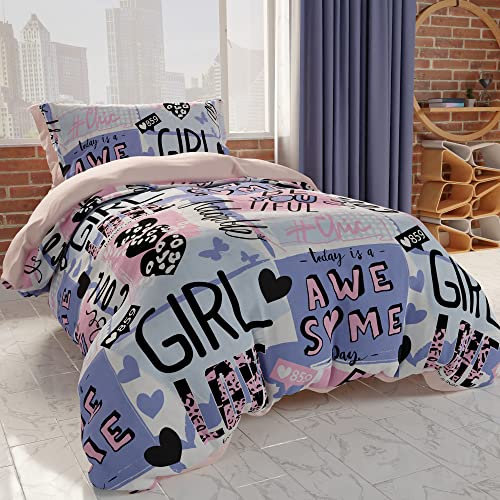PETTI Artigiani Italiani - Copripiumino Singolo 150x200, Sacco Copripiumino Singolo, Copripiumino Bambina, Copripiumino per la Cameretta, 100% Made in Italy
