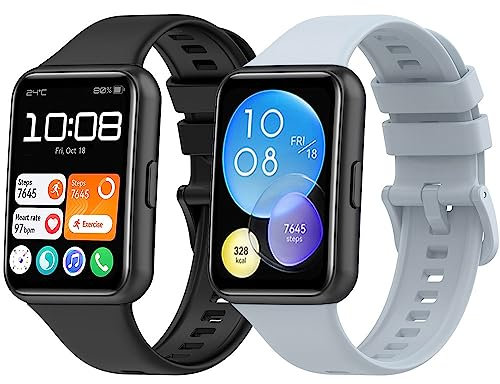 Flenco Correas de Repuesto para Huawei Watch Fit 2 - Pulseras Deportivas de Silicona para Watch Fit Active/Classic/Elegant Brazalete