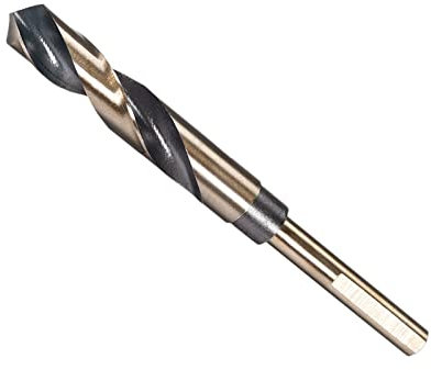 CoCud Reduzierter Schaft Spiralbohrer 15.5mm Schneid Kante Titan und Nitrid Beschichtet Schnellarbeitsstahl 4341 - (Anwendung: für Edelstahl Stahl Bohr Maschine)