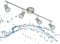 Trango 4-flammig 1009-42 LED Badleuchte IP44 Bad Deckenleuchte in Nickel matt & Chrom, Flurlampe, WC Lampe, Deckenlampe, Deckenstrahler inklusive 4x 5 W GU10 LED Leuchtmittel Spots schwenkbar