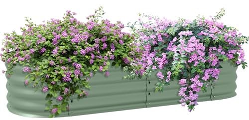 Outsunny Letto per Orto Rialzato Modulare 150x62x30cm, Cassone per Orto in Acciaio Galvanizzato con Fondo Aperto, Verde