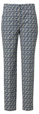 Comma Gemusterte Viskosestretch-Hose im Slim Fit