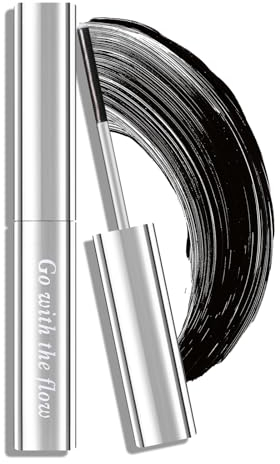 Prreal Metal Mascara, Long Lasting Metal Rod Mascara, Non-Clumping Flake Proof Bristle Less Metal Mascara, Smudge Proof Mascara Metal Wand, 01 Black