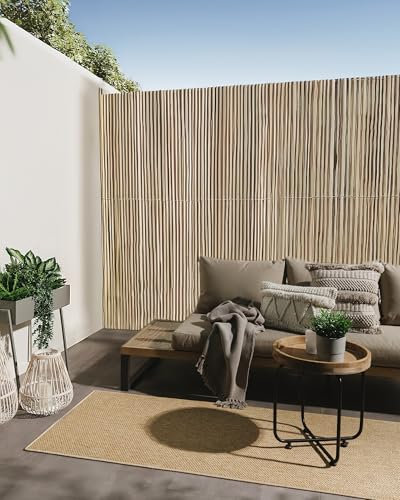 benuta Basic In- & Outdoor Teppich Wohnzimmer Iowa - Beige 80x300 cm - Boho Jute-Look - Wetterfest für Balkon, Terrasse - Schlafzimmer, Küchenteppich & Wohnzimmerteppich - Strapazierfähig & Robust