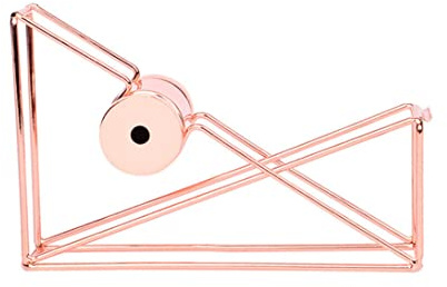 Draht-Klebebandabroller Roségoldener Metalldraht-Klebebandhalter Desktop-Rollenbandabroller Gold-Klebebandabroller Roségoldener Bandabroller Roségoldener Bandabroller Schreibtisch