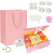 HIQE-FL Geschenkverpackung Box,26x19x8.5cm Geschenkverpackung Box mit Band,Geschenkbox mit Schleife,Geschenkkarton Für Geschenke,Magnetische Geschenkschachtel mit Deckel