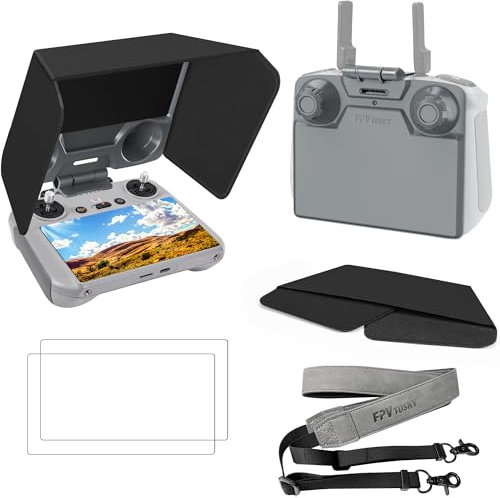 FPVtosky Mini 4 pro RC 2 Parasole Magnetico I Joystick Protezione Schermo – 3 in 1 RC-2 Telecomando Accessori per DJI Mini 4 Pro/Air 3/Flip, Ombreggiatura completa (RC-2)