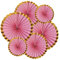 FILOEEX Party Decorations Paper Fans Set,Round Paper Fans Decoration Set,6 in 1 Set Hanging Honeycomb Fans Decorations for Birthday Wall Ceiling Decor Wedding Baby Shower Neon Party (Pink)