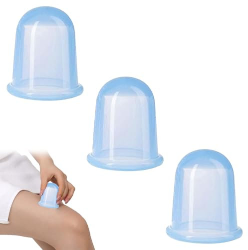 Juego de 3 ventosas de silicona, ventosas, ventosas, silicona, para el alivio del dolor muscular y articular