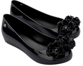 Melissa Womens Ultragirl Springtime Jelly Ballet Flats - Black UK 5
