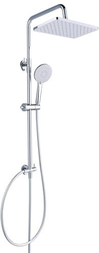 YEAUPE PRO Columna de Ducha Acero Inoxidable sin Mezclador, Ducha de lluvia 30 * 20CM, Teleducha Regulable en 3 Modos, Barra de Ducha Regulable en Altura de 65 a 102CM Set Ducha