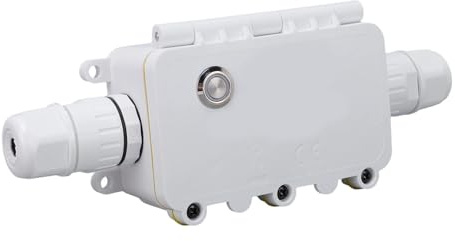 Yanmis Outdoor WiFi Junction Box, 16A IP67 Water Proof Smart Timer Switch with APP Control, for Pool Pathway Light Holiday Decoration
