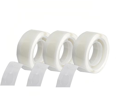 Glue Dots 300 dots - 15mm Clear Double Sided Adhesive Dots, Removable Balloon Sticky Dots for Party Decorations, Strong Mounting Tape Dots for Crafts, Scrapbooking, Photo Albums, Wall Posters