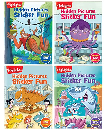 Highlights Hidden Pictures Sticker Fun 4-Book Set
