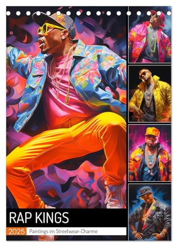 Rap Kings. Paintings im Streetwear-Charme (Tischkalender 2025 DIN A5 hoch), CALVENDO Monatskalender: Rapper- Illustrationen im ultimativen Kult-Style (CALVENDO Kunst)